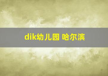 dik幼儿园 哈尔滨